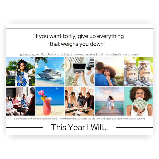 Simplicity Vision Board Poster